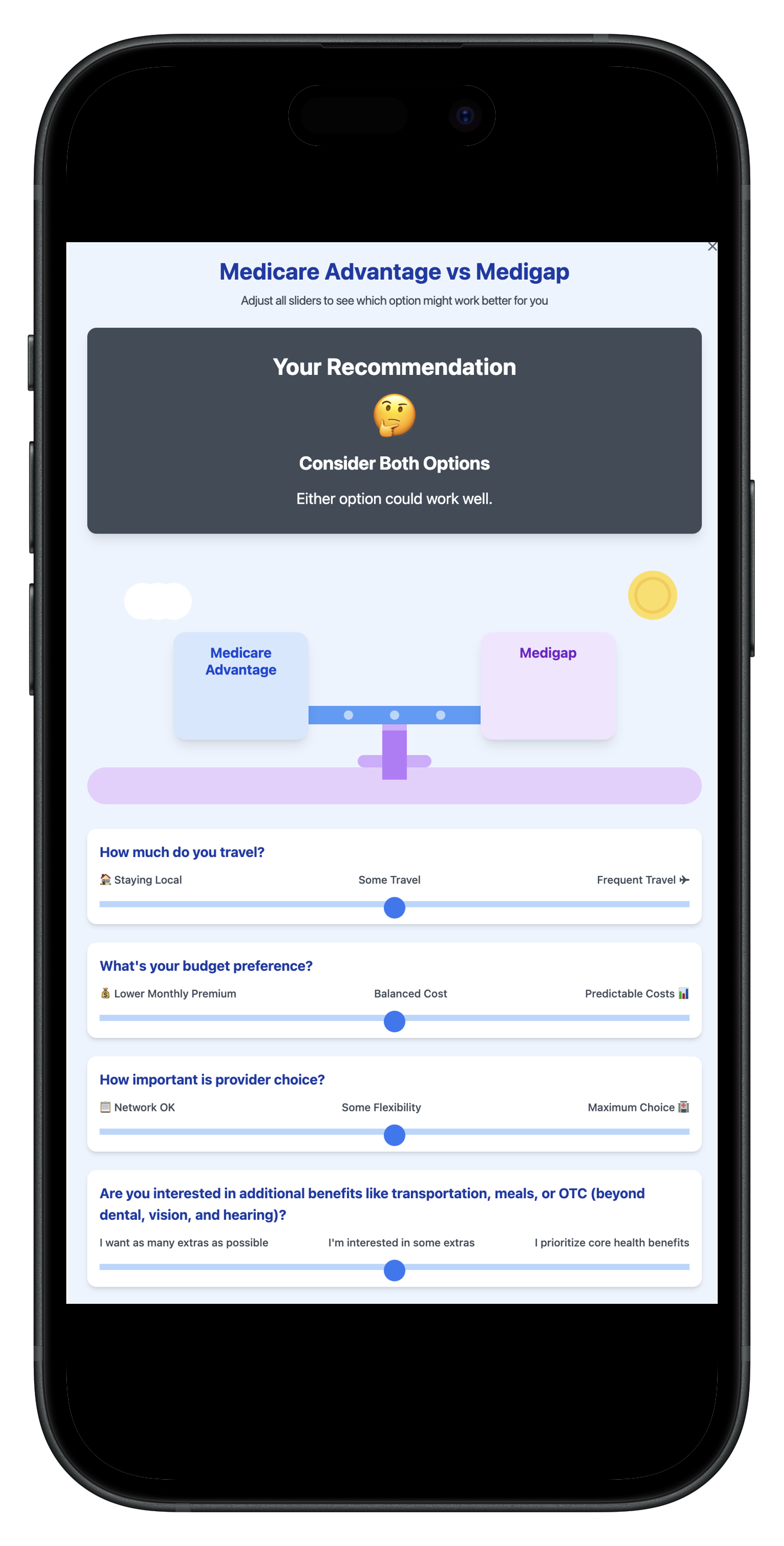 Medicare App Interface